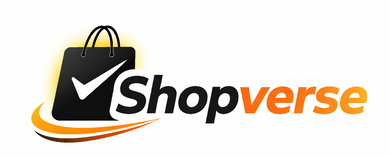 Logo of Shopverse with a shopping bag icon on a white background